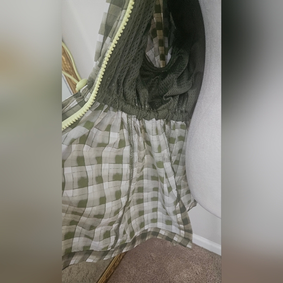 Anthropologie DAILY PRACTICE Day Hike Hooded Jacket In Green Checkered. Size Med - Picture 7 of 16